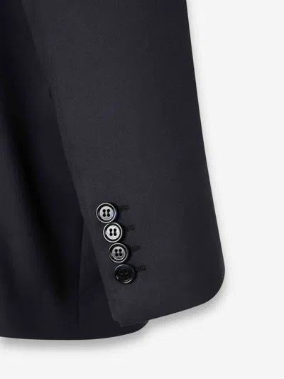 Brioni Straight Wool Suit In Blue