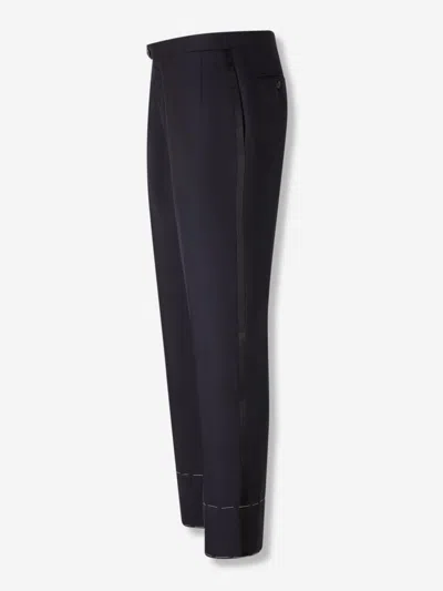 Brioni Straight Wool Suit In Blue