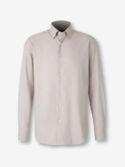 Brioni Plain Dress Shirt In White