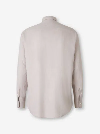 Brioni Plain Dress Shirt In White