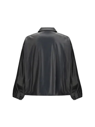 Diesel Black Polyester Biker Jacket In Black