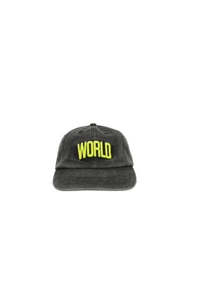 Cherry World Logo-embroidered Cap In Black