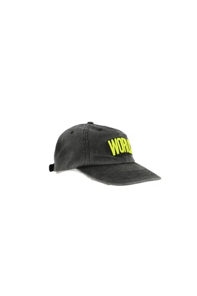 Cherry World Logo-embroidered Cap In Black