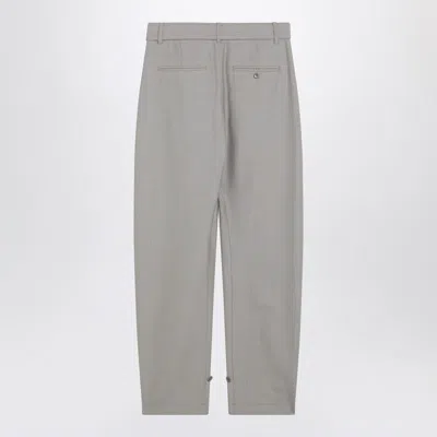 Lemaire Taupe Trousers With Ankle Tabs In Gray