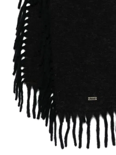 Avavav Fringed Scarf In Black