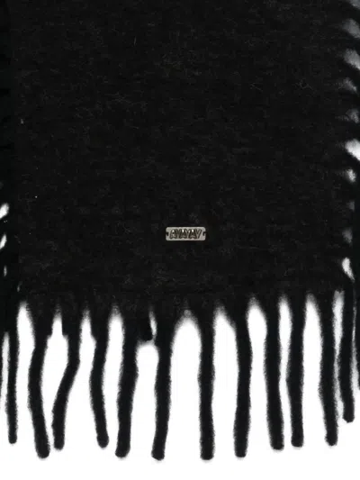 Avavav Fringed Scarf In Black
