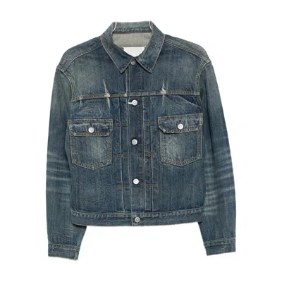 Maison Margiela Long-sleeved Denim Jacket In Blue