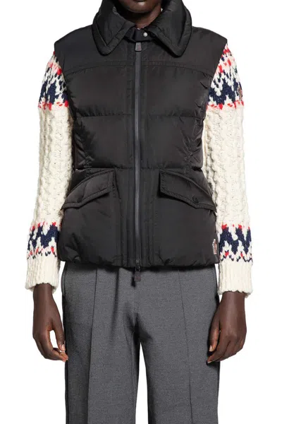 Moncler Polo-collar Padded Gilet In Black