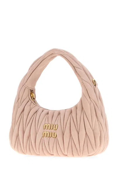 Miu Miu Peach Wander Matelass Shoulder Bag In Multi