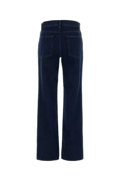 The Row Carlyl Denim Trousers With Pockets And Loops In Black