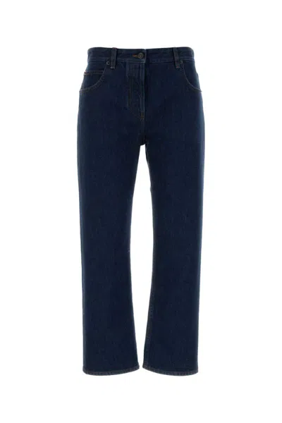 The Row Dark Blue Denim Riaco Jeans In Blue