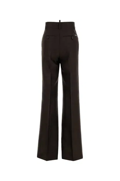Dsquared2 Wool Blend Pant In Brown
