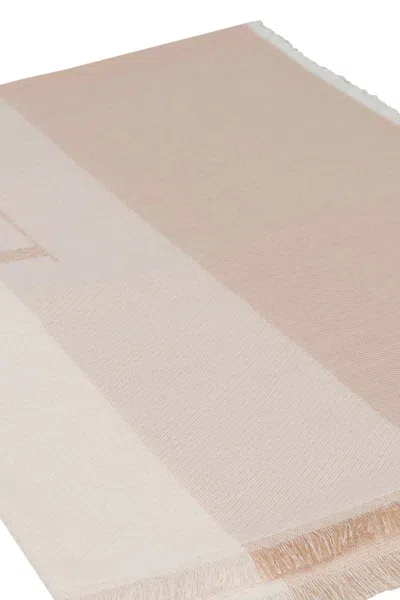 Emporio Armani Giorgio Armani Two-toned Fringed Edge Scarf In Pink