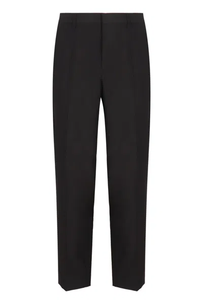Dries Van Noten Classic Wool Pants In Black