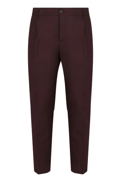 Department Five Department 5 Pants In Mixed Wool In Brown