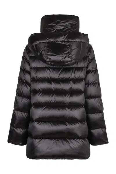 Moorer Natalia Down Jacket With Hood In Black