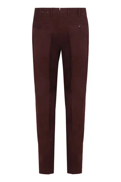 Slowear Chino Trousers In Cotton In Red