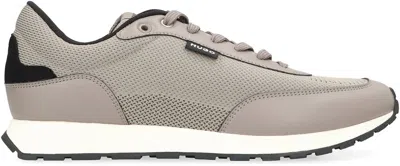 Hugo Boss Boss Low-top Sneakers In Fabric In Neutral