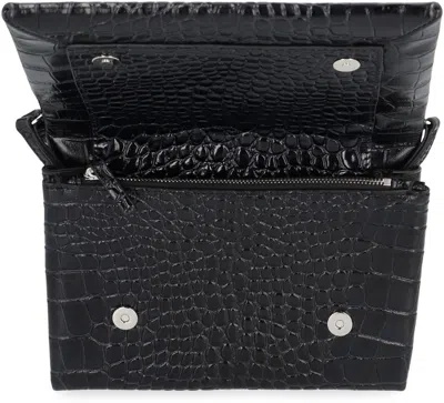 Mm6 Maison Margiela Shoulder Bag Made Of Leather In Black