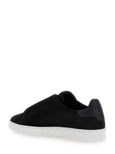 Axel Arigato 'dice Laceless' Black Low Top Slip-on Sneakers In Suede Man In Black