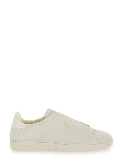 Axel Arigato 'dice Laceless' White Low Top Slip-on Sneakers In Suede Man In White