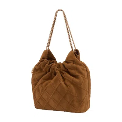 Tory Burch Fleming Suede Mini Crossbody In Brown