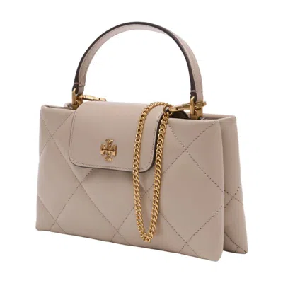 Tory Burch Kira Diamond Quilt East West Top Handle Purse In Neutral