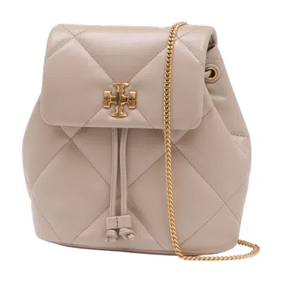 Tory Burch Kira Diamond Quilt Small Backpack In White