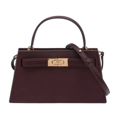 Tory Burch Lee Radziwill Pebble Mini Top Handle Purse In Brown