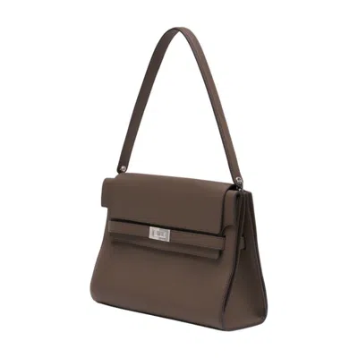 Tory Burch Lee Radziwill Pebble Large Purse In Brown