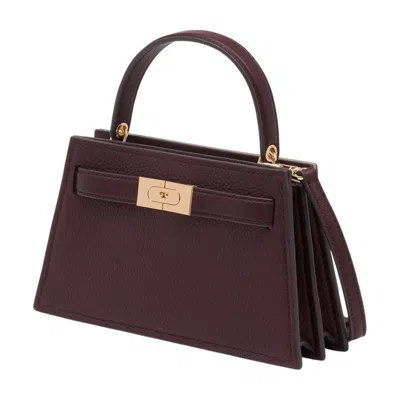 Tory Burch Lee Radziwill Pebble Mini Top Handle Purse In Brown