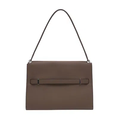 Tory Burch Lee Radziwill Pebble Large Purse In Brown