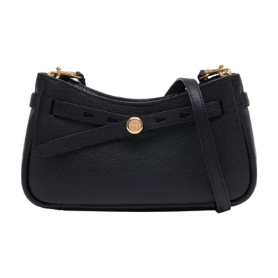 Tory Burch Textured Shoulder Bag Adjustable Strap In Black