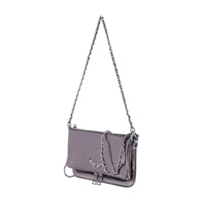 Zadig & Voltaire Zadig&voltaire Rock Vintage Crossbody In Silver