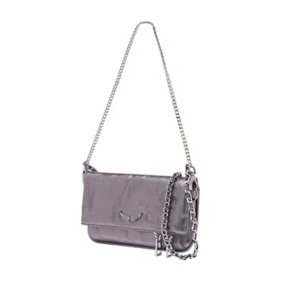 Zadig & Voltaire Zadig&voltaire Rock Vintage Crossbody In Silver