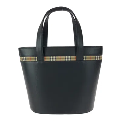 Pre-owned Burberry Black Leather Tote Bag ()