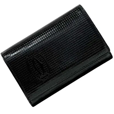 Pre-owned Cartier Black Coated Canvas Wallet (bi-fold) ()