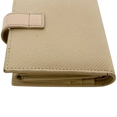 Pre-owned Celine Beige Cream Leather Wallet (bi-fold) ()