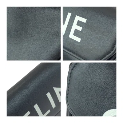 Pre-owned Celine Black White Leather Pochette Shoulder Bag () In Multi