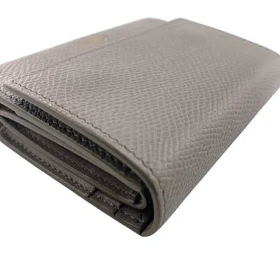 Pre-owned Celine Gray Leather Wallet (tri-fold) ()