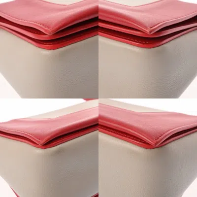 Pre-owned Celine Gray Red Color Leather Shoulder Bag ()