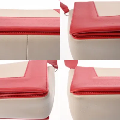 Pre-owned Celine Gray Red Color Leather Shoulder Bag ()