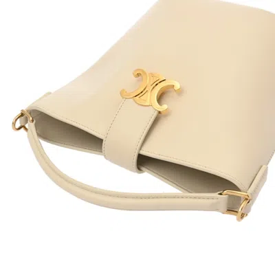 Pre-owned Celine Ivory Leather Shoulder Bag () In White