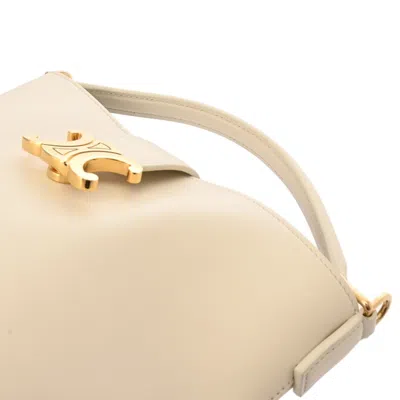 Pre-owned Celine Ivory Leather Shoulder Bag () In White