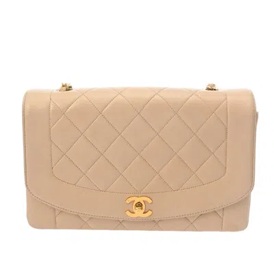 Pre-owned Chanel Beige Leather Shoulder Bag () In Sand