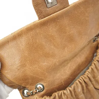 Pre-owned Chanel Brown Grained Calfskin Shoulder Bag ()