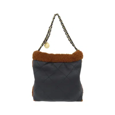 Pre-owned Chanel Brown Navy Shoulder Bag ()