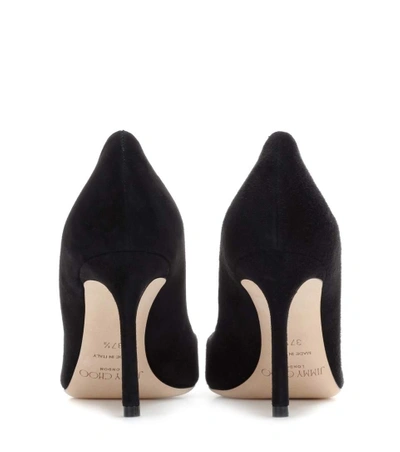 Shop Jimmy Choo Jasmine 85 Pumps With Crystal Buttons In Llack