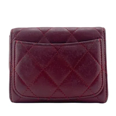 Pre-owned Chanel Matelasse Red Color Leather Coin Purse/coin Case ()