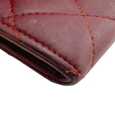 Pre-owned Chanel Matelasse Red Color Leather Coin Purse/coin Case ()